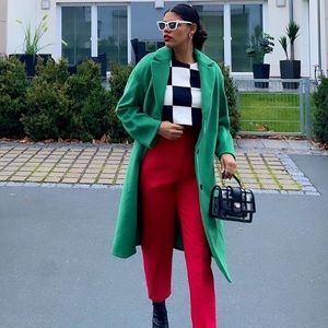 NWT Zara Checkerboard Print Top